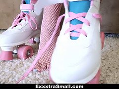 Exxxtrasmall - super hot girl screwed with rollerblades on