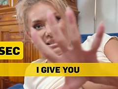 Russian blonde MILF with huge tits test her offspring's boyfriend & shows him how to have the best sex ever!