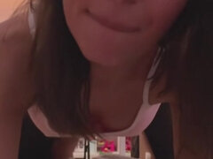 Grote mammen, Bruinharig, Lul, Hondjeshouding, Vrouw, Hd, Man, Orgasme