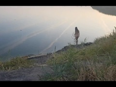 Amateur, Queue, Nue  à poil, Nue, Public, Réalité, Rugueux, Adolescente