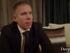 Deeper. Gabbie & Nia have passionate 3some with Mick