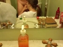 18, アメリカ人, デカ尻, フェラチオ, 茶髪の, カップル