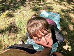Amateur, Couple, Tir de sperme, Doigter, Homosexuelle, Italienne, De plein air, Serré
