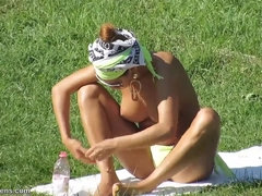 Gros seins, Bikini, Ca minou, Hd, De plein air, Public, Nénés, Voyeur