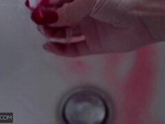 69, デカパイ, ブロンド, 中出し, 下着, 小柄, 三人, オッパイの