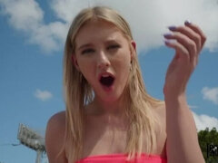 Creme Freiche in POV for Stranded Blonde Teen