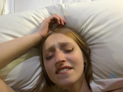 素人, 中出し, 足, 目瞪口呆, 彼女, 毛深い, オマンコ, ガリガリ