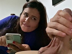 Amateur, Big cock, Brunette, Caught, Hardcore, Milf, Spanish, Wife