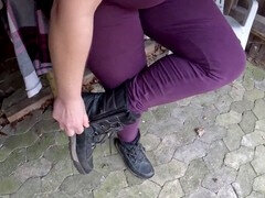 Bondage discipline sadomasochisme, Flashing, Vernedering, Buiten, Openbaar, Straf, Kut duiken, Klap