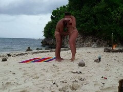 Leie, Strand, Paar, Nackt, Russisch