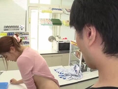 Japanese fetish public sex in the store - big Asian tits