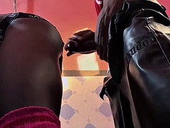 素人, 浴室, 黒人, カップル, 黒人, 面白, ゲイ, タトゥー