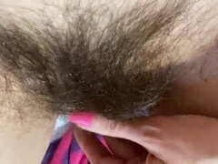 Extreme Close-Up of Hairy Pussy in 4K HD - Hairy Bush Fetish with Cutieblonde