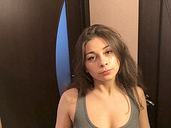 素人, フェラチオ, 女, 自家製, なめる, ロシア人, フェラする