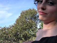 Cruise with super cute Angel Windell plays with her pussy while driving and gives her a point of view on the road