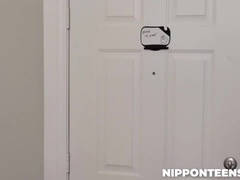 アジア人, お尻, 小柄, 現実, フェラする, ゴックンする, 三人, オッパイの