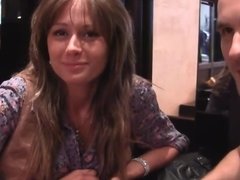 Sweet Euro amateur gets screwed in public by a hunk