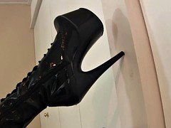 Blasen, Braunhaarige, Schwanz, Freundin, Leder, Pov