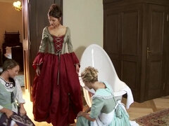 お尻, レズビアン, なめる, オマンコ, ティーン, 三人, オッパイの