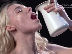 Bad, Süss, Fingern, Klaffend, Handjob, Masturbation, Rasiert, Titten