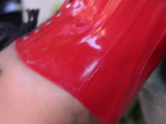 お尻, デカ尻, イギリス人, 足, ヒール, ゴム, なめる, オッパイの