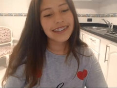 Amateur, Dingue, Mignonne, Chatte, Softcore, Adolescente, Nénés, Webcam