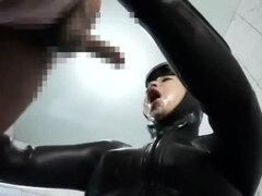 Aziatisch, Vrouw, Fetisj, Japaans, Latex, Masturbatie, Orgasme, Rubebrstof