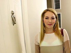 Blonde, Sucer une bite, Éjaculation interne, Mignonne, Hard, Adolescente