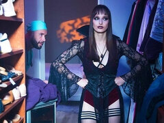 デカ尻, デカパイ, フェラチオ, 茶髪の, バック, 下着, 淫乱熟女, オッパイの