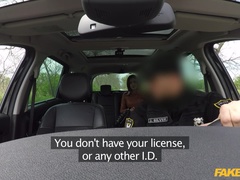 Enthousiasteling, Kont, Grote mammen, Auto, Hondjeshouding, Buiten, Roodharige vrouw, Uniformpje