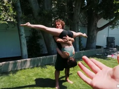 Cuarto de baño, Morena, Penetracion con dedos, Pajear, Tetas naturales, Al aire libre, Pov, Coño