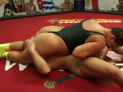 Nikah Jackson - mom with big fake tits in femdom wrestling fetish