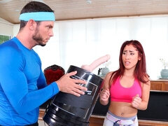 お尻, フェラチオ, カワイイ, バック, 手コキする, 自然山雀, 赤毛, ティーン