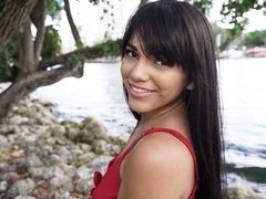 Big ass, Blowjob, Brunette, Doggystyle, Handjob, Natural tits, Pov, Shaved
