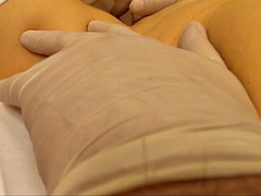Fingern, Handschuhe, Handjob, Latex, Milf, Nippel, Orgasmus, Titten