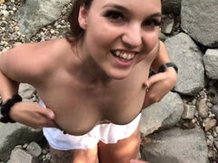 バック, ドイツ人, 彼女, なめる, 赤毛, フェラする, タトゥー, ティーン