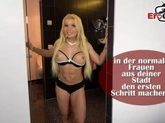 Pijpbeurt, Hondjeshouding, Europees, Reusachtig, Tepels, Gezichtspunt, Tatoeage, Tieten likken