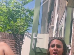 Blond, Lul, Indisch, Buiten, Openbaar, Alleen, Tiener, Tieten likken