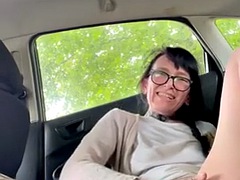 Squirting in the back of m car