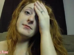 Amateur Redhead Gives Blowjob and Gets Cum In Mouth