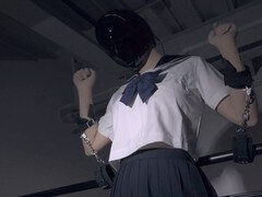 Asiático, Sadomasoquismo, Amarrada, Mascara, Pantaletas, Colegiala, Uniforme