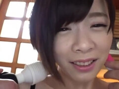 アジア人, 茶髪の, ディルド, 毛深い, 日本人, 穴開きパンティ, ハメ撮り, 三人