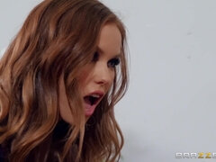 Megan Rain gives blowjob to Charles Dera and his wife is none the wiser