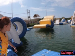 Perfect bum Thai GF water park fun