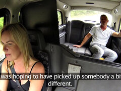 Blonde with tattoos takes it in the backseat and gets a hot creampie