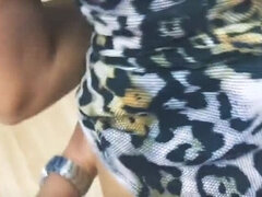 Stranger Peeps & Fucks My Big Ass in Dressing Room - Rough Anal Creampie POV