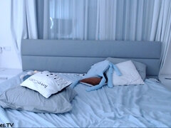 Enthousiasteling, Blond, Gek, Lesbisch, Masturbatie, Kut duiken, Tiener, Webcamera