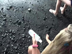 Leie, Strand, Bikini, Fingern, Freundin, Im freien, Pov, Öffentlich