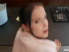Jennifer Mendez gets her pussy pounded by Erik Everhard standing