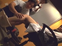 Fake foot massage and tickling submissive shy Japanese Asian
